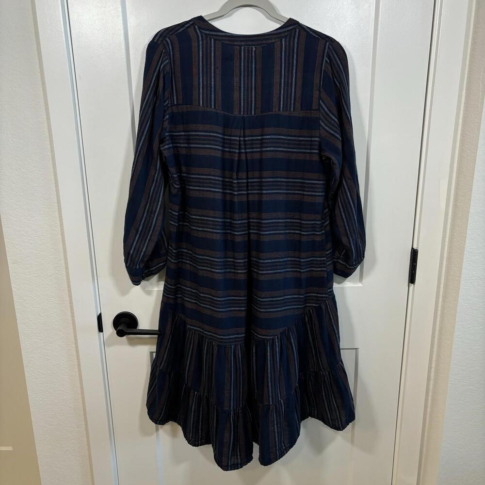 Women’s World Market Striped Plaid Dress Size S/M - Boho Bohemian 100% Cotton - Picture 3 of 7